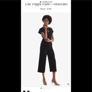 NWT MM LAFLEUR cropped Pippa 3.0 Staccato Blk pant